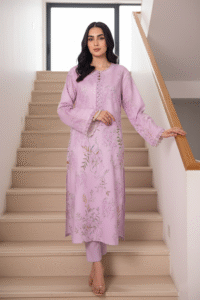 2-pc Digital Printed Lawn Shirt & printed trouser, a perfect stylish wardrobe. Poise and finesse enhanced by a palette of florals.