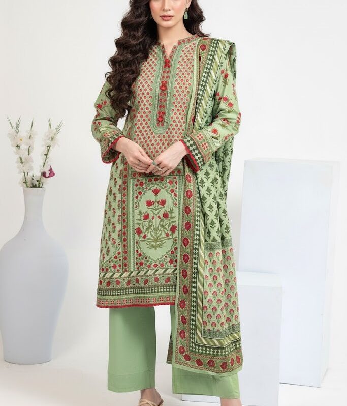 3 Piece Printed Lawn Suit with Dupatta