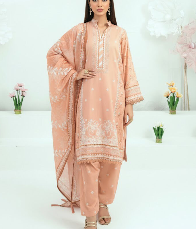 3 psc Unstitched Printed Lawn