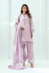 3 pcs unstiched printed lawn fabrics lightweight comfort designed.