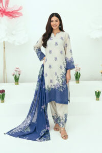 3 psc Unstitched Printed Shirt Lawn- designed to keep you cool, comfortable, and stylish all summer long.