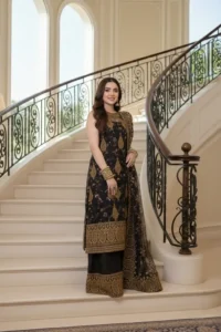 AJHJ-23 EMBROIDERED ORGANZA 3 PCS