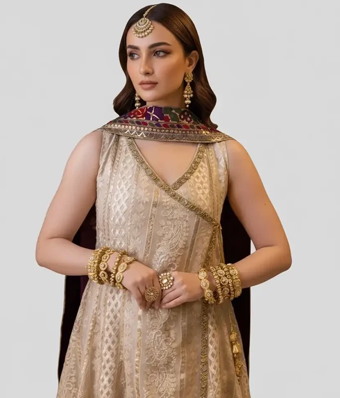 AJHJ-24 EMBROIDERED KHADDI NET 3 PCS