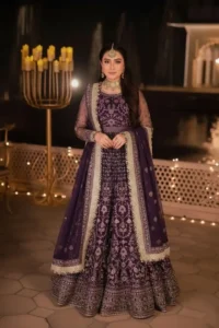 AJCRD-03 EMBROIDERED NET STITCHED 3 PCS