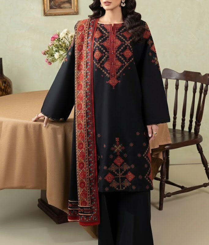 5692-NASEHA EMBROIDERED KHADDAR UNSTITCHED