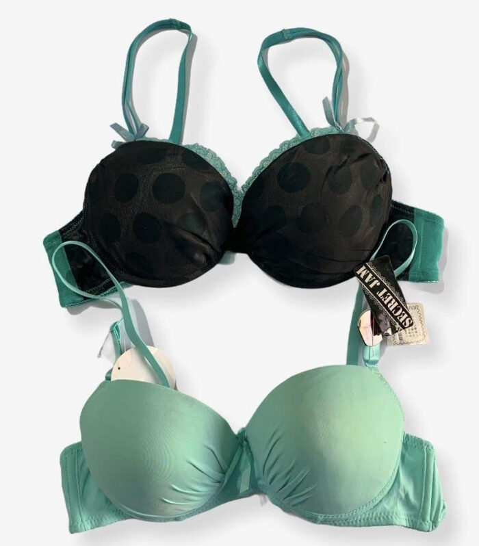 Imported Stocklot Branded Net Pushup Bra - Underwired Bra - Padded Bra - Pack of 2