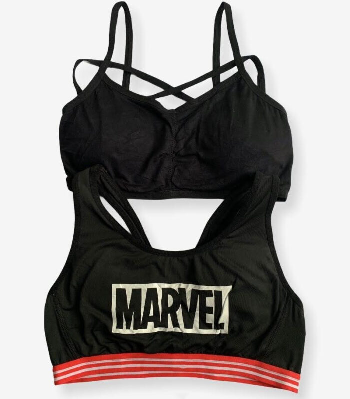 Pack Of 2 - Girls,Women Sports Non Padded Bra Ladies Jogging Bra Imported Stocklot Branded Sports Bra