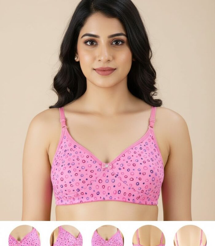 Pack of 2 - Madam Bra - M-7 - Non Padded, Non Wired Bra, Soft Jersey Cotton Bra