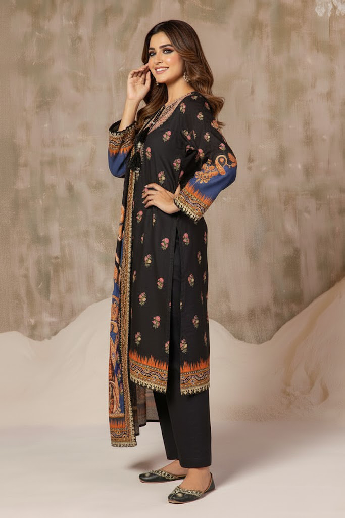 Embroidered Kurta Dupatta (4)